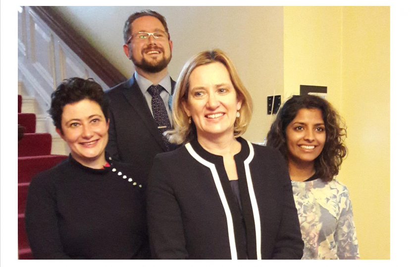 With Home Secretary Amber Rudd