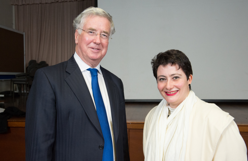 With Michael Fallon